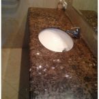 marble vanity basin coated with Clearstone
