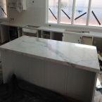 Marble Island Bench coated with Clearstone